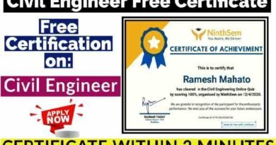 Civil Engineering Free Certification | Free Certificate | Civil Engineering Free Certificate 2021