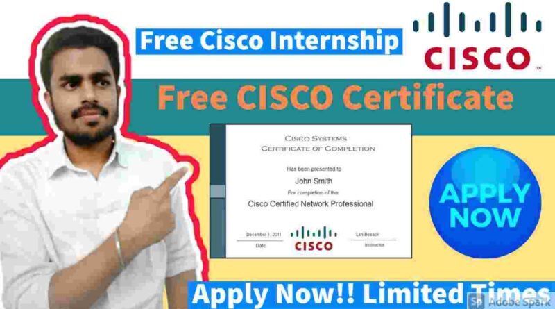 Cisco Free Internships | Cisco Virtual Internship | Get Free Certificate & Stipend