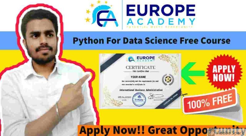 Python For Data Science Free Course in 2021 | Free Course With Free Certificate