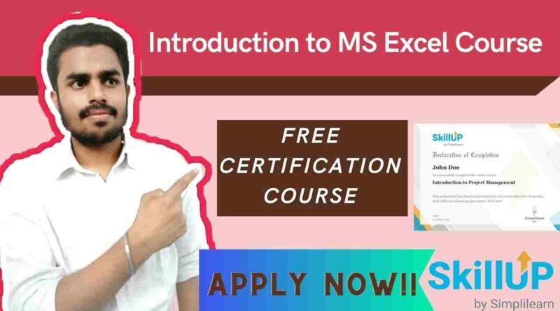 Introduction to MS Excel Course