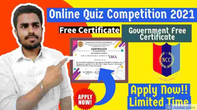 Online Quiz Competition with E-Certificate | Independence Day Quiz Competition 2021 | Free NCC Certification