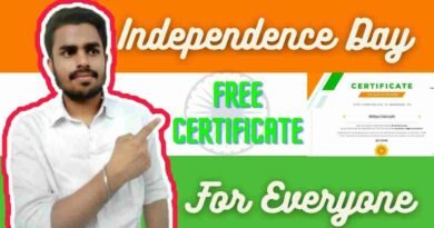 Independence Day Free Certificate | Free Government Certificate in 2021