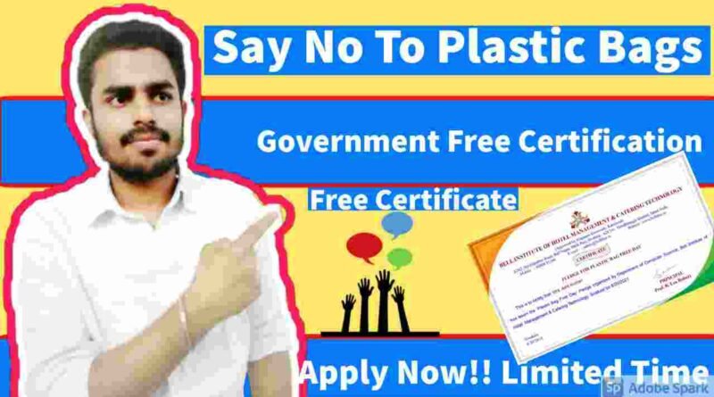 Pledge Programme on "Plastic Bag Free Day" | Free Pledge Certificate 2021