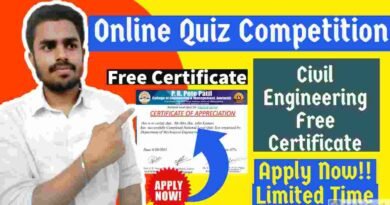 Free Online Quiz Competition 2021 With Free Certificates | Civil Engineering Free Certificate