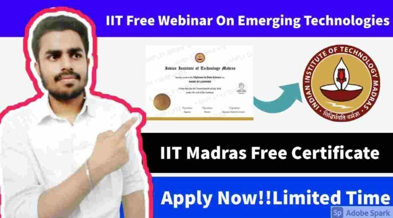 Free Workshop By IIT Madras | IRIS Webinar Series | Free IIT Verified Certificate