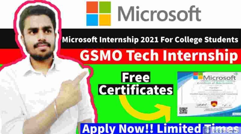 Microsoft Internship 2021 | Microsoft Off-Campus Recruitment Drive 2021 | Free Microsoft Certificate