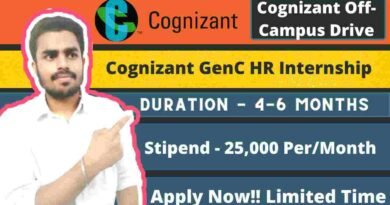 Cognizant Internship 2022 | Cognizant GenC HR Internship | Cognizant Off-Campus Recruitment Drive
