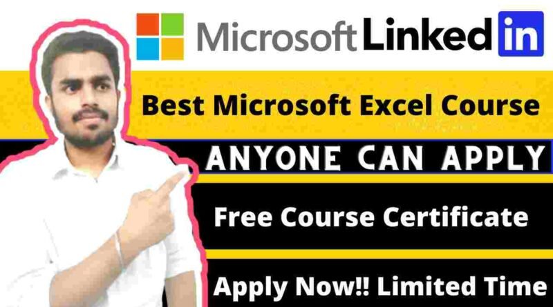 Best Microsoft Excel Free Course | Linkedin Excel Assessment Certification | Microsoft Excel Certificate