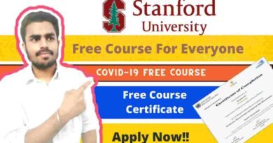 Standford University Free Online Course 2022 | Free Verified Certificate | COVID-19 Free Training Course