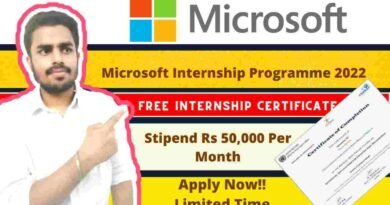 Microsoft Summer Internship 2022 India | Microsoft Internship Online in Multiple Domains | Microsoft Free Internship Certificate