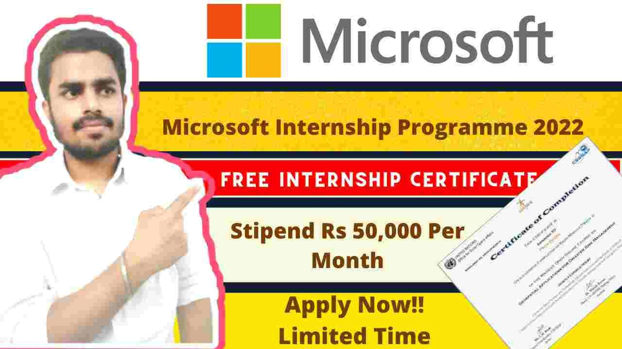 Microsoft Summer Internship 2022 India Microsoft Internship Online in