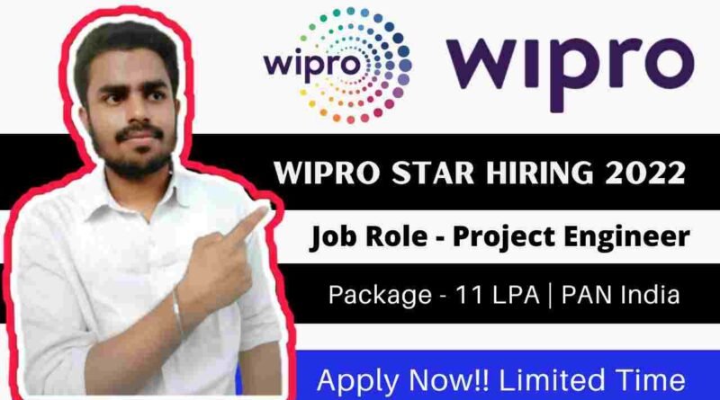 Wipro Star Hiring Started | Wipro Off-Campus Drive 2022 | Project Engineer Role