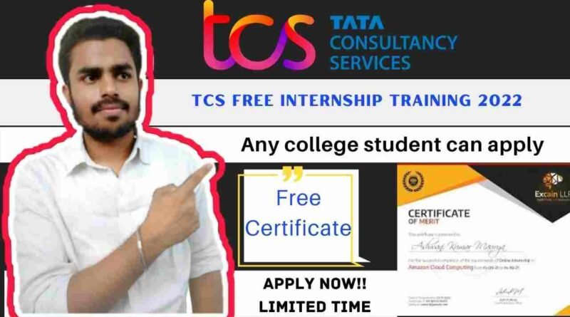 TCS Global Internship Program 2022 | TCS Internship For Freshers | Free Internship Certificate