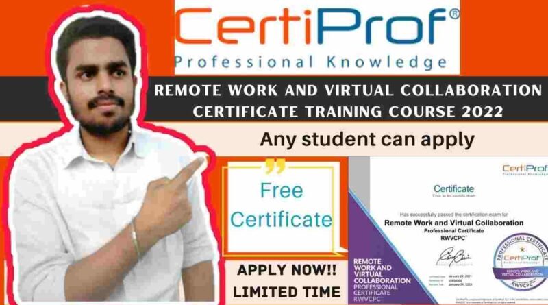 Remote Work and Virtual Collaboration Certificate Free Course By Certiproof 2022 | Premium Course For Free