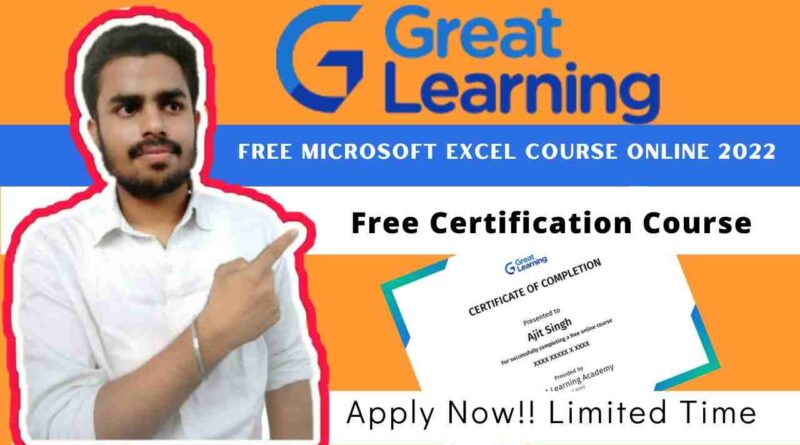 Best Free Online Excel Courses With Free Certificate | Learn Excel Online | Microsoft Excel For Beginners Free