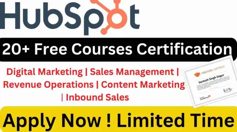 HubSpot 20+ Free Courses Certification | HubSpot Academy Courses