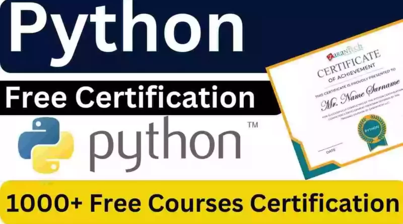 Python Free Certification | Python Course For Beginners | Python Certificate 2022
