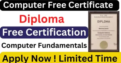 Computer Free Certificate | Diploma Free Certification | Computer Fundamentals