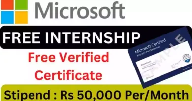 Microsoft Research Internship 2022 | Free Microsoft Internship Certificate